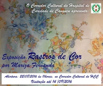 Convite para Exposição Rastos de Cor - Hospital de Caridade Canguçu